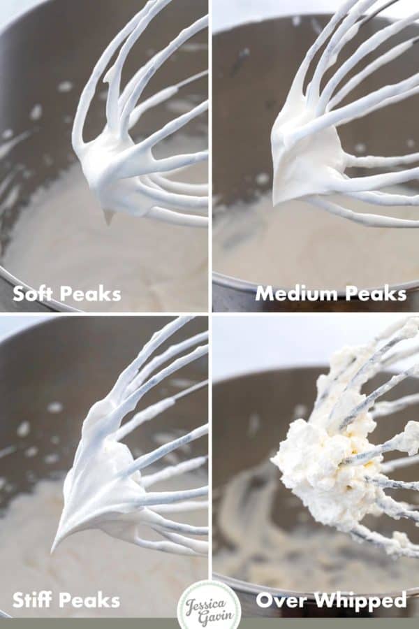 Beat the heavy cream until soft peaks Beat the heavy cream until soft peaks