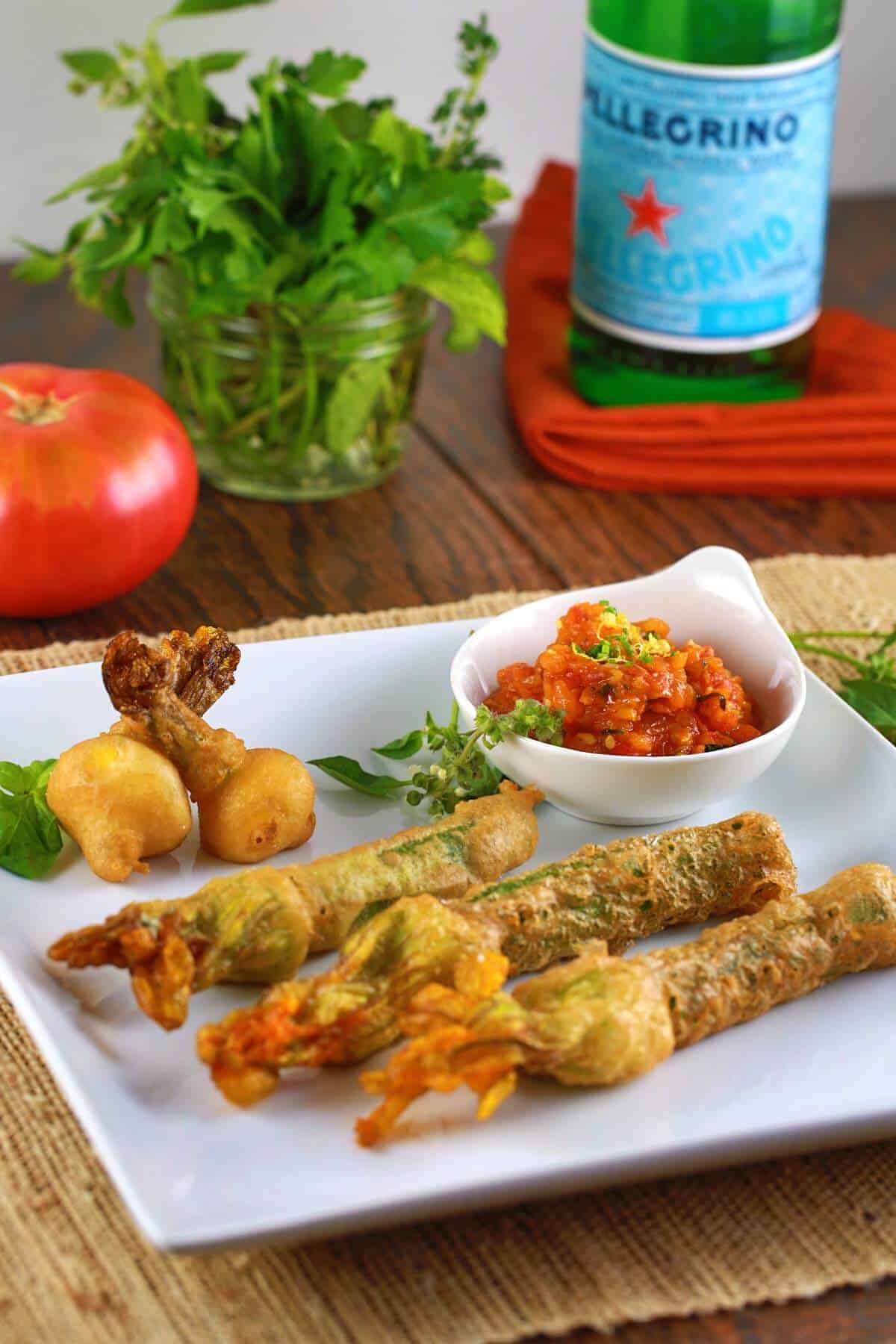 Fried Squash Blossoms Stuffed with Ricotta Cheese Jessica Gavin