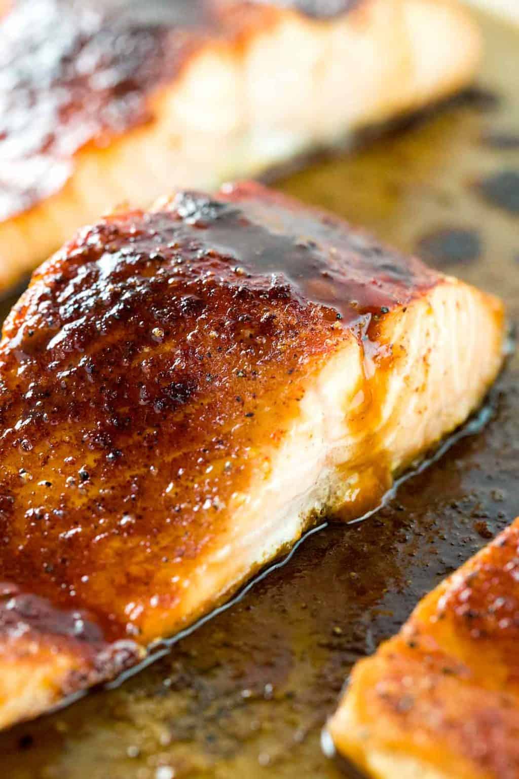 Broiled Salmon with Molasses Glaze Jessica Gavin