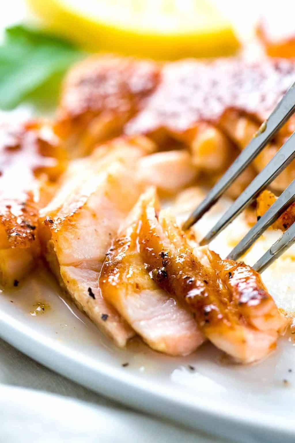 Broiled Salmon with Molasses Glaze Jessica Gavin