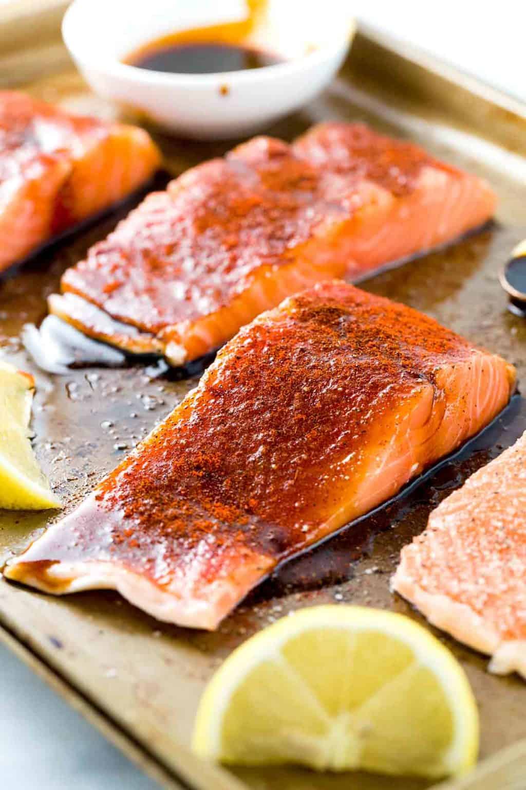 Broiled Salmon with Molasses Glaze Jessica Gavin