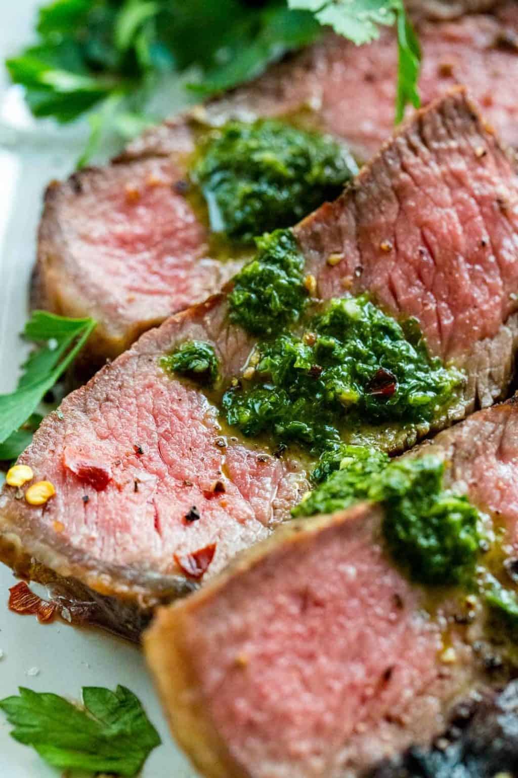 New York Strip Steak with Chimichurri Sauce Jessica Gavin