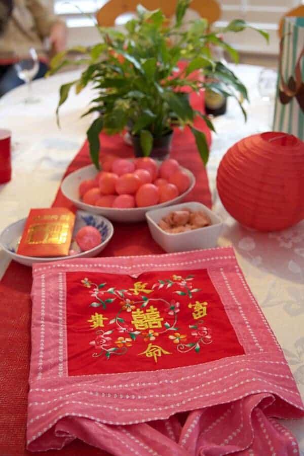 Special red egg and ginger party