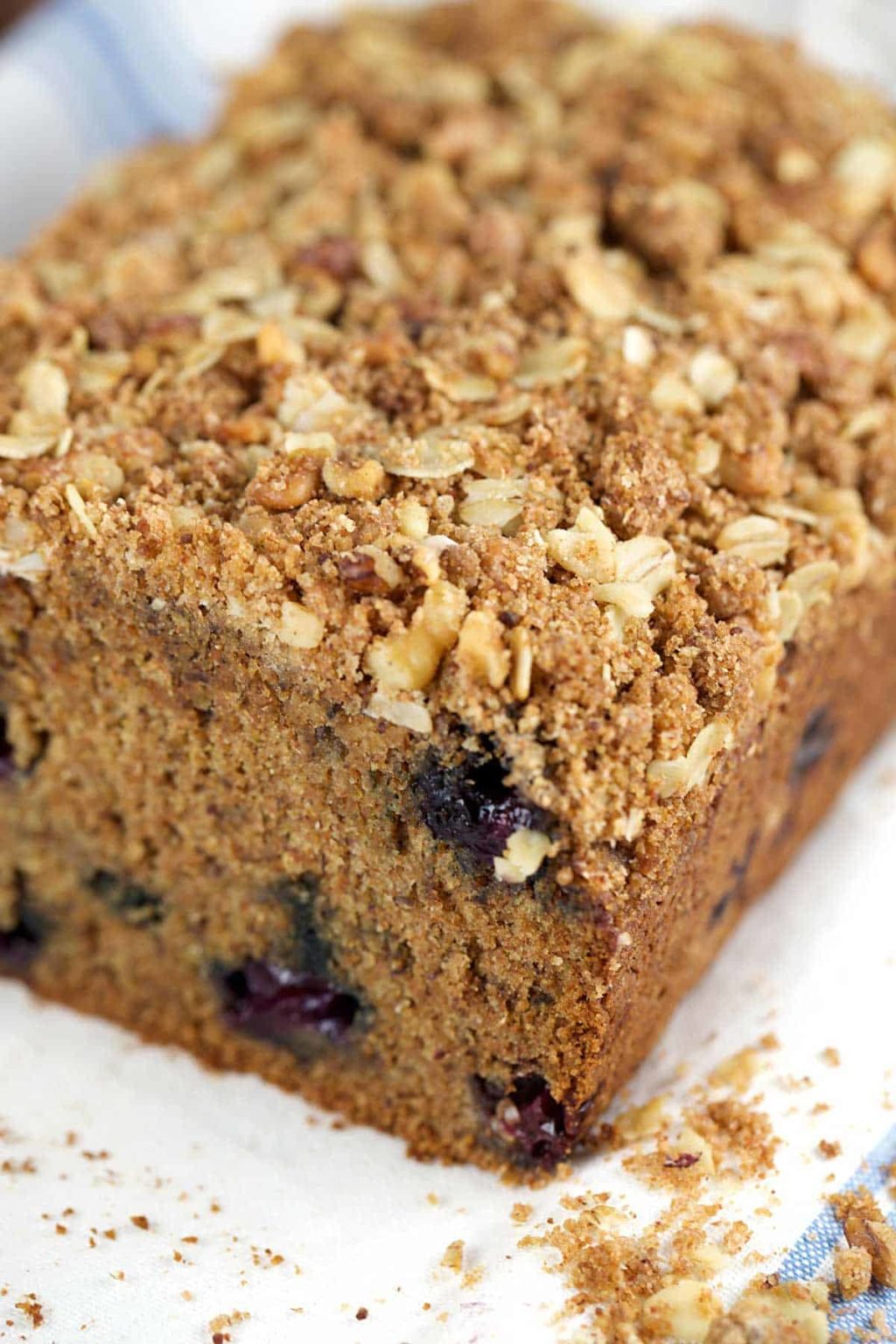Vegan Blueberry Banana Bread with Oat Crumble Jessica Gavin