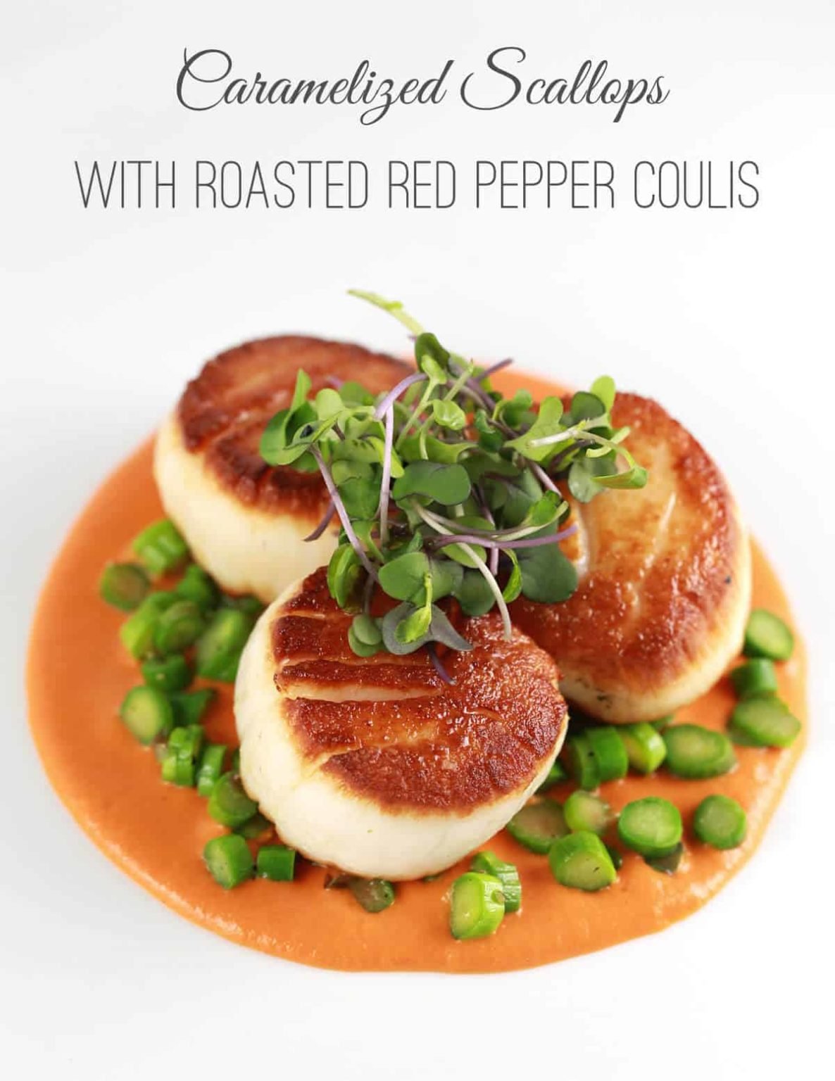 Scallops with Roasted Red Pepper Coulis Jessica Gavin
