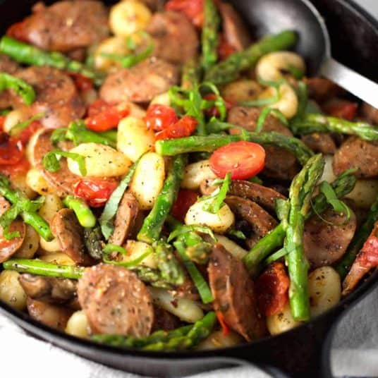 Easy Skillet Gnocchi with Chicken Sausage Jessica Gavin