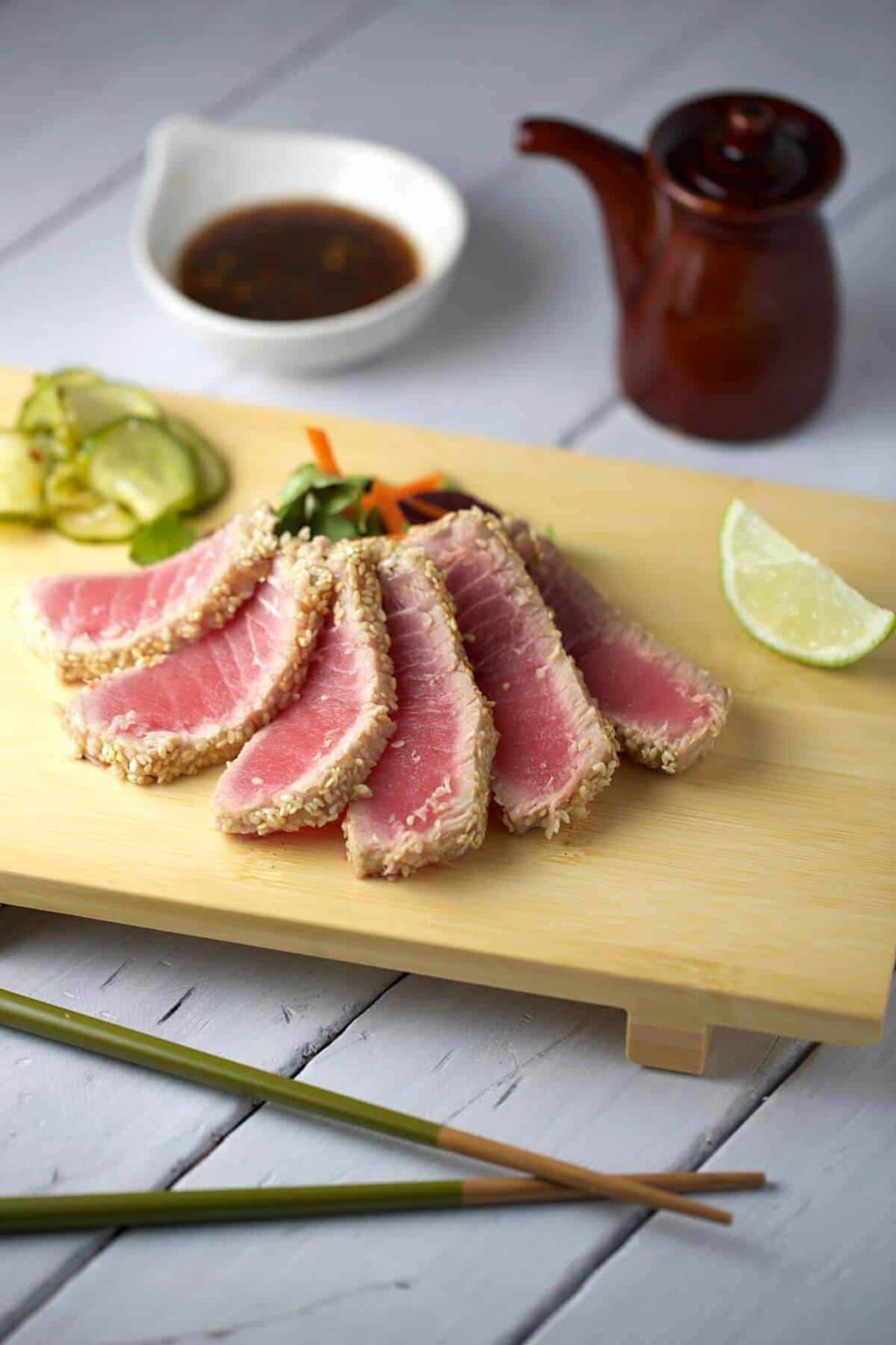 Ahi Tuna with Soy Ginger Lime Sauce Jessica Gavin