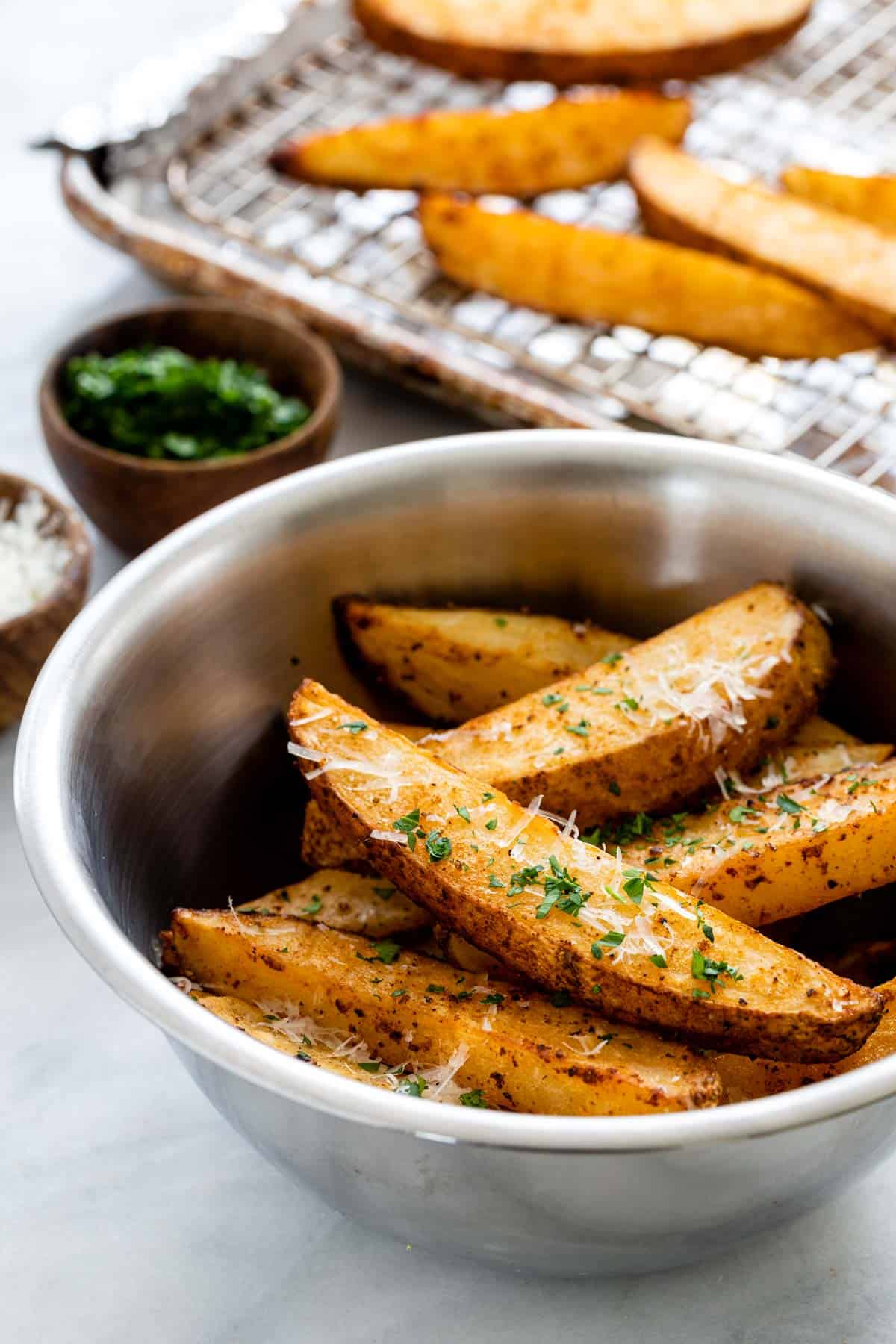 Baked Potato Wedges with Dipping Sauce Jessica Gavin