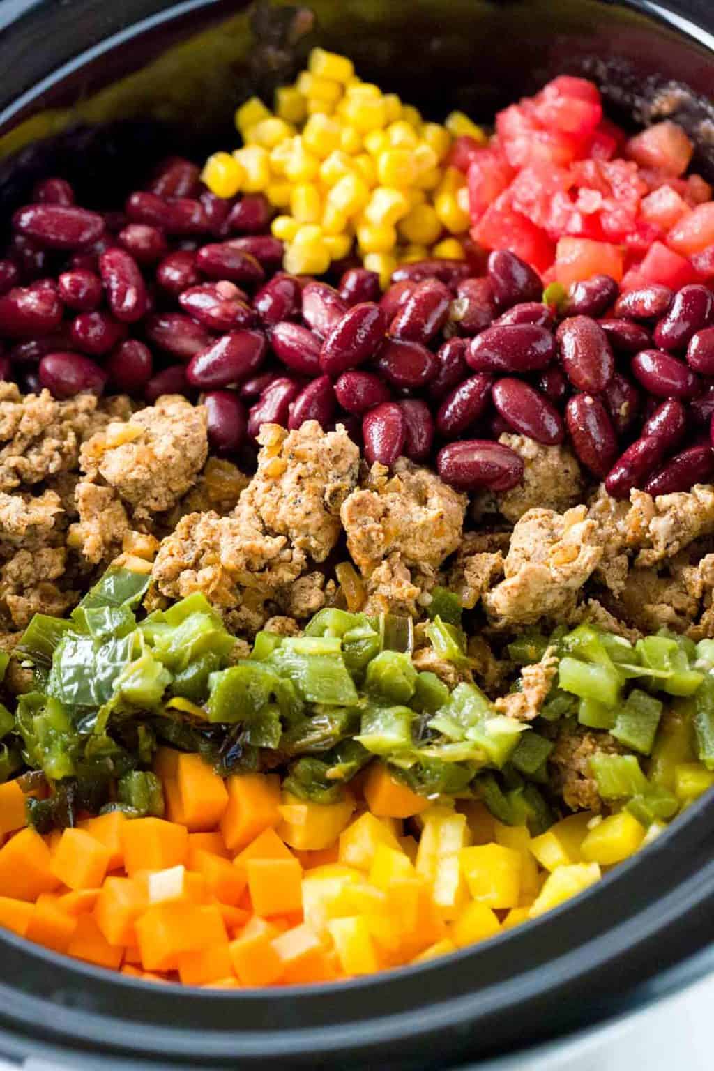 Slow Cooker Turkey Chili with Roasted Jalapeños Jessica Gavin