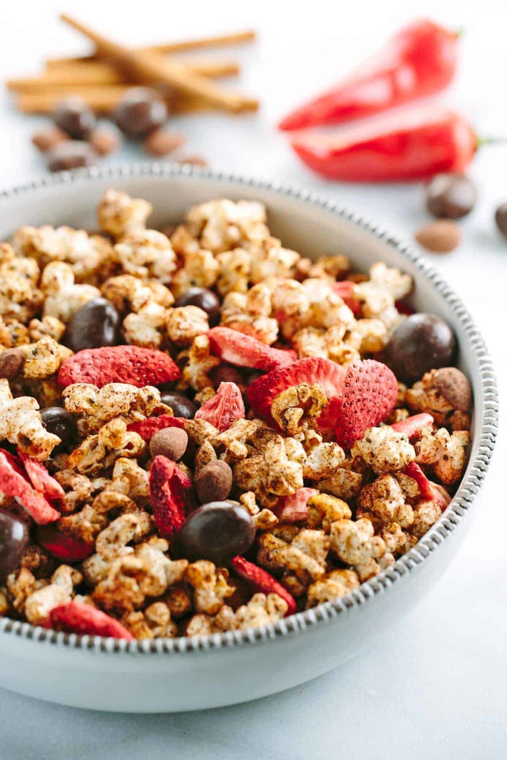 Aztec Create Popcorn Chocolate Aztec Popcorn with Strawberries - Jessica Gavin