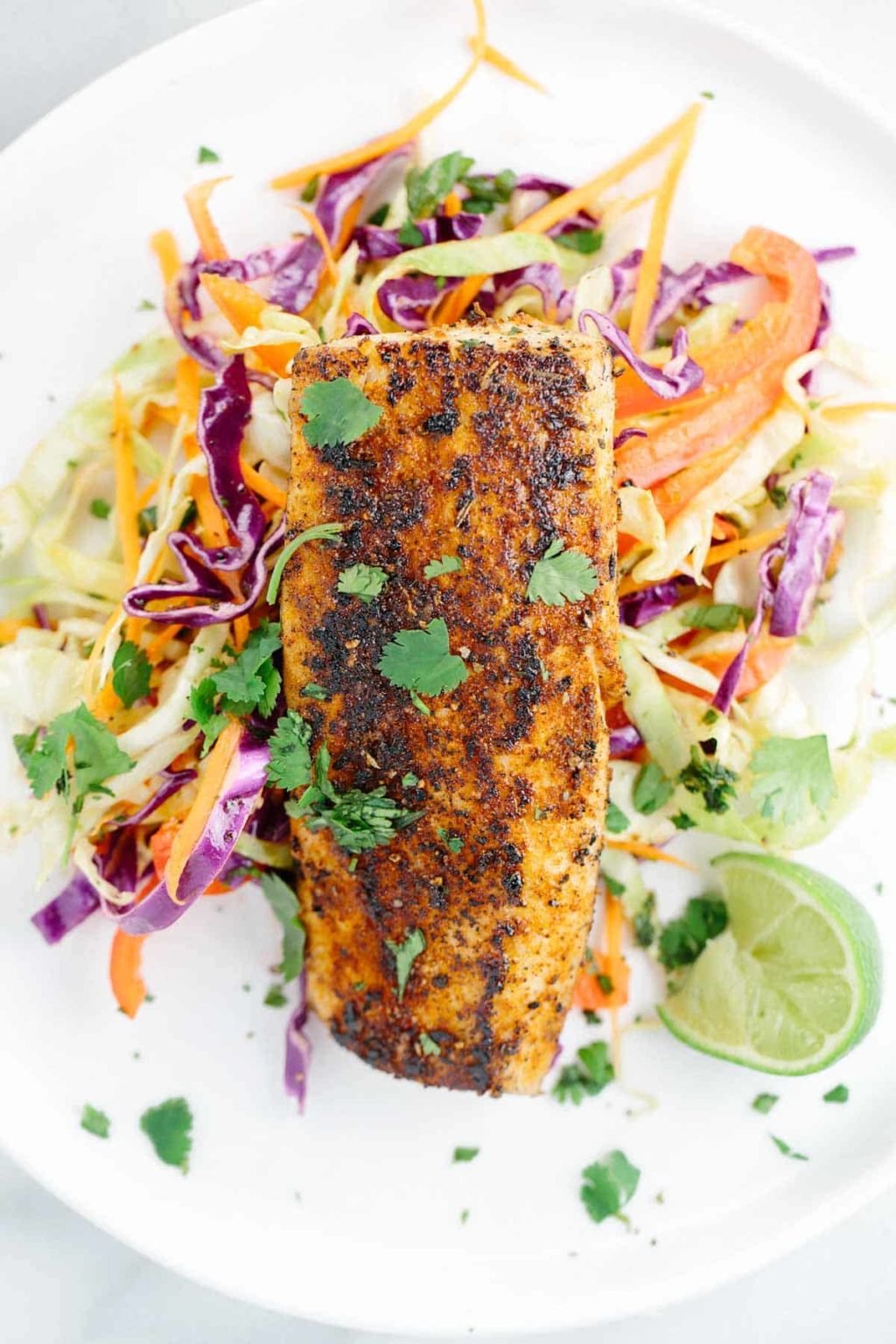Seared Mahi Mahi with Crunchy Coleslaw Jessica Gavin