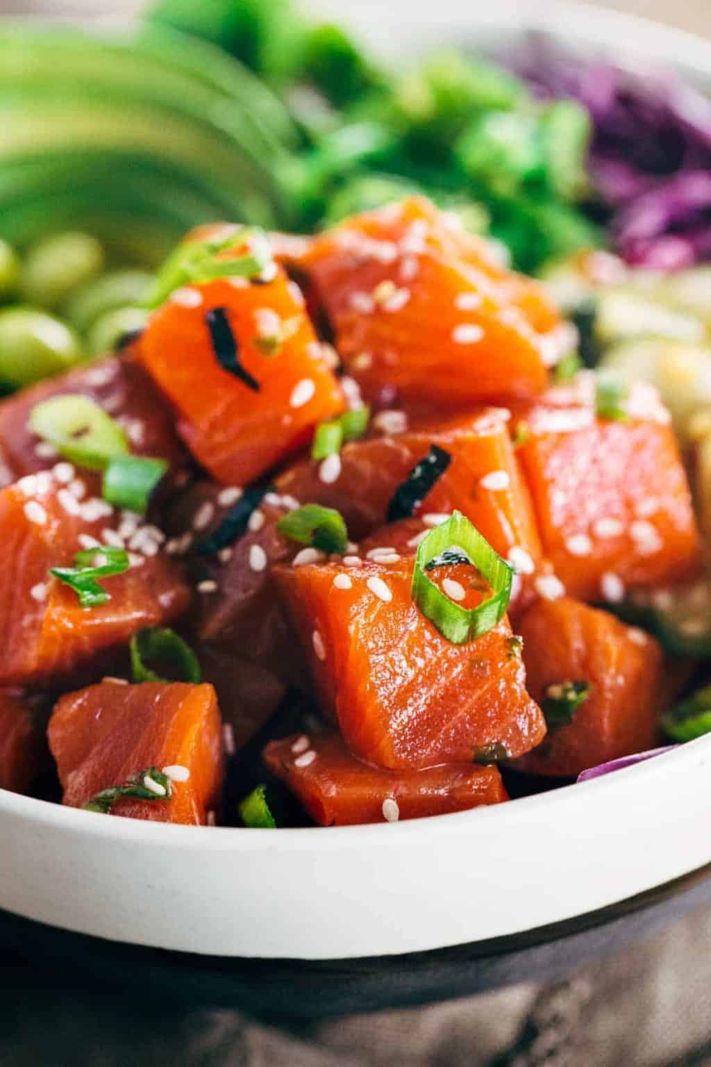 Spicy Salmon Poke Bowls Jessica Gavin spicy-salmon-poke-bowls-jessica-gavin