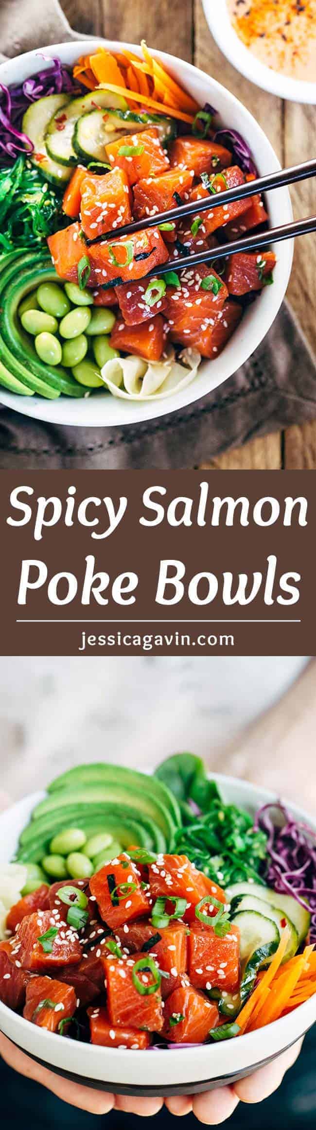 Spicy Sockeye Salmon Poke Bowls - Healthy and flavorful Luxe Gourmets protein infused with Japanese inspired flavors for a delicious gourmet meal!