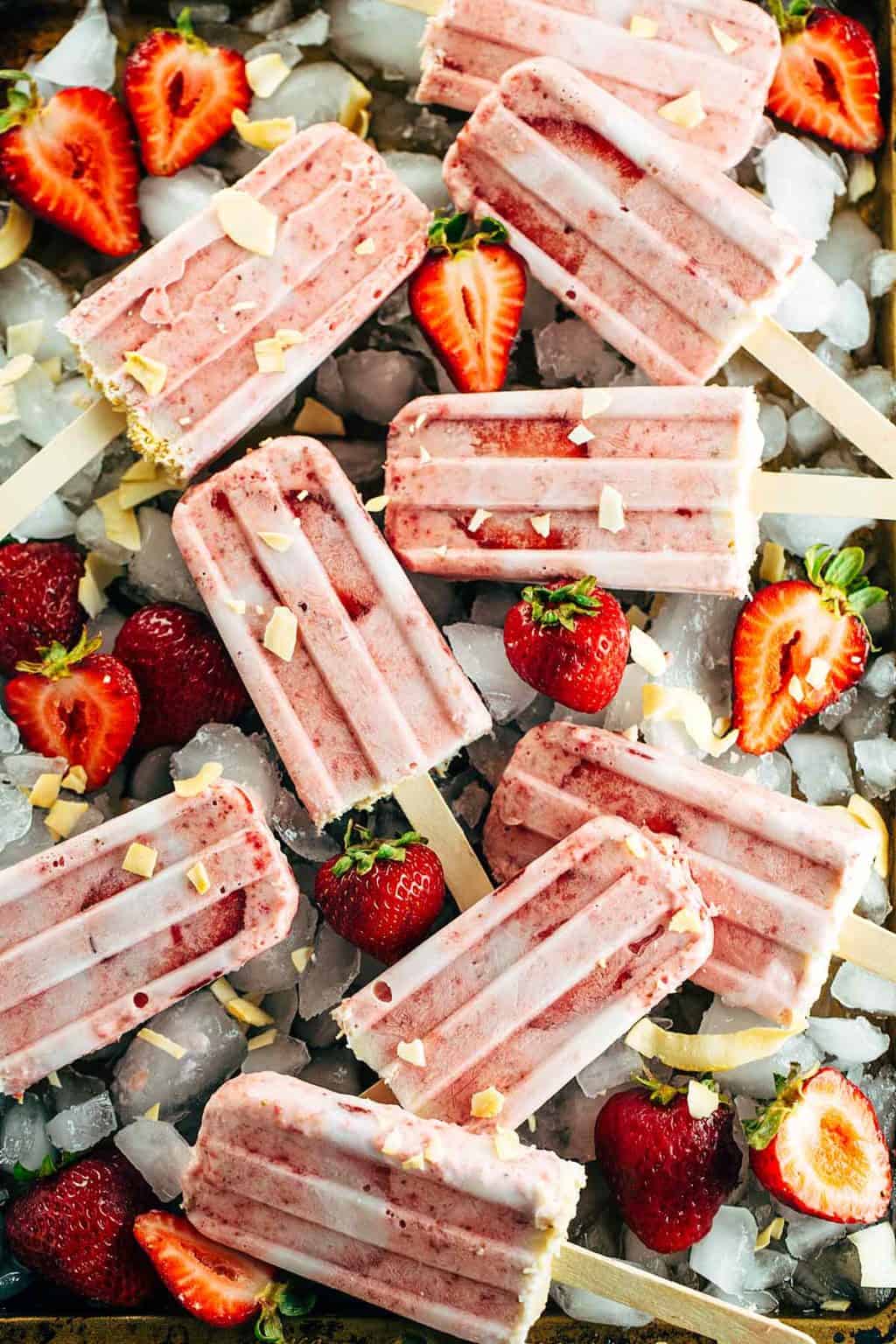 Vegan Strawberry Popsicles Jessica Gavin