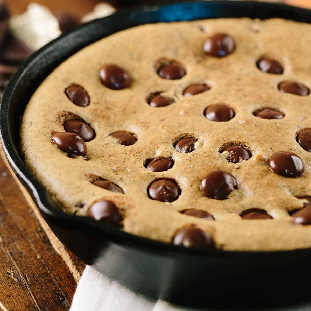 Family Chocolate Chip Skillet Cookie Recipe (Video) - Gluesticks Blog