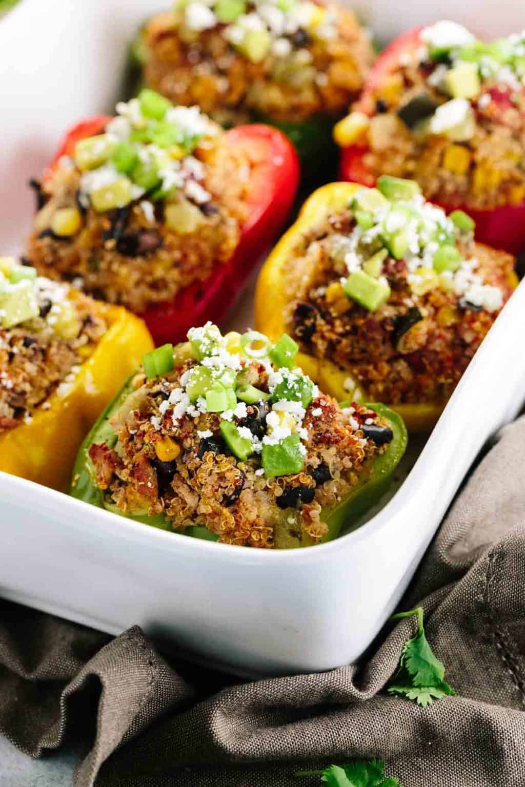 Easy and Healthy Ground Turkey Stuffed Peppers Jessica Gavin