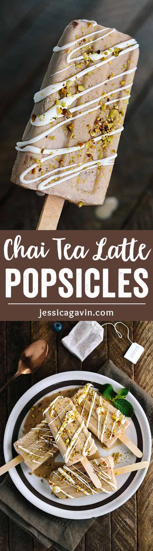 Spiced Chai Tea Latte Popsicles - The perfect cool treat bursting with bold flavors and just a hint of sweetness for a healthy indulgence.