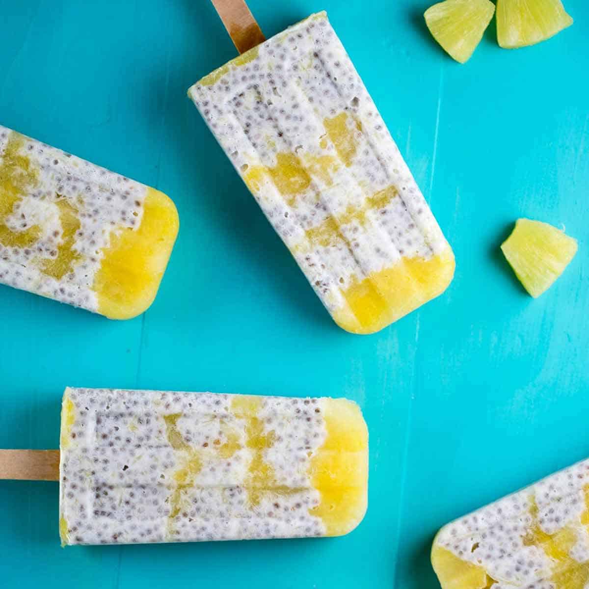 Pineapple Popsicles with Chia Seeds-image