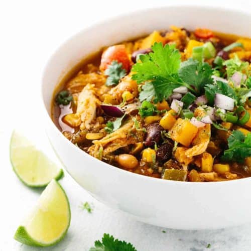 Slow Cooker Chicken Chili & Jalapeño Cornbread Jessica Gavin