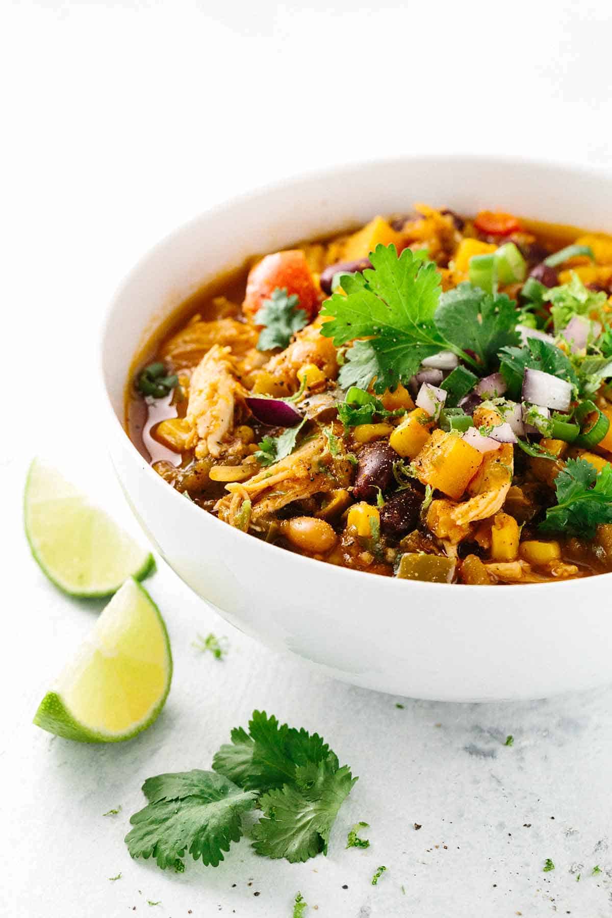 Slow Cooker Chicken Chili & Jalapeño Cornbread Jessica Gavin
