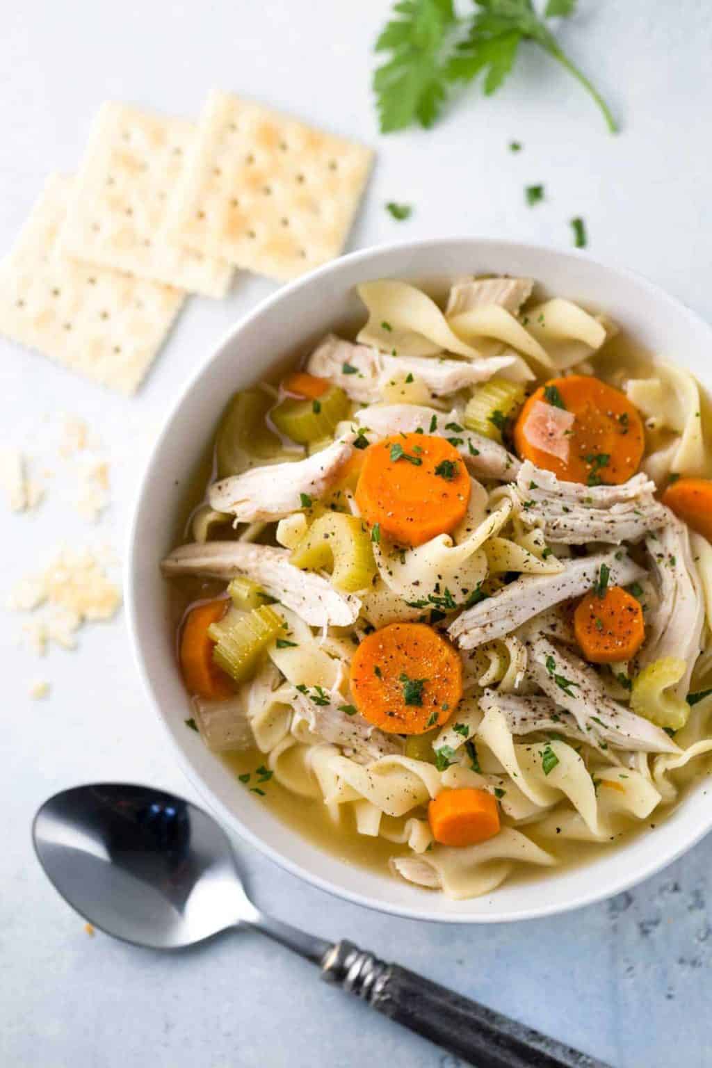 Easy CrockPot Chicken Noodle Soup Jessica Gavin