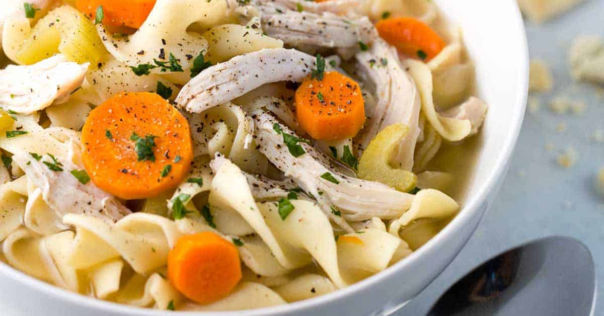 Easy CrockPot Chicken Noodle Soup Jessica Gavin