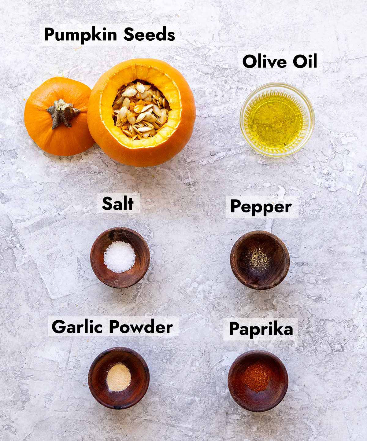 Ingredients need to make this pumpkin seed recipe at home.