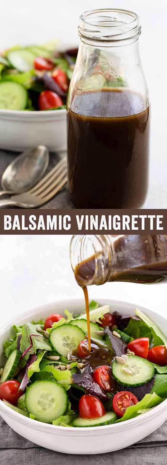 Skip store-bought dressing and make this classic balsamic vinaigrette in minutes! The combination of tangy balsamic vinegar, olive oil, shallots and a touch of dijon mustard creates a flavorful dressing to make any salad more exciting.