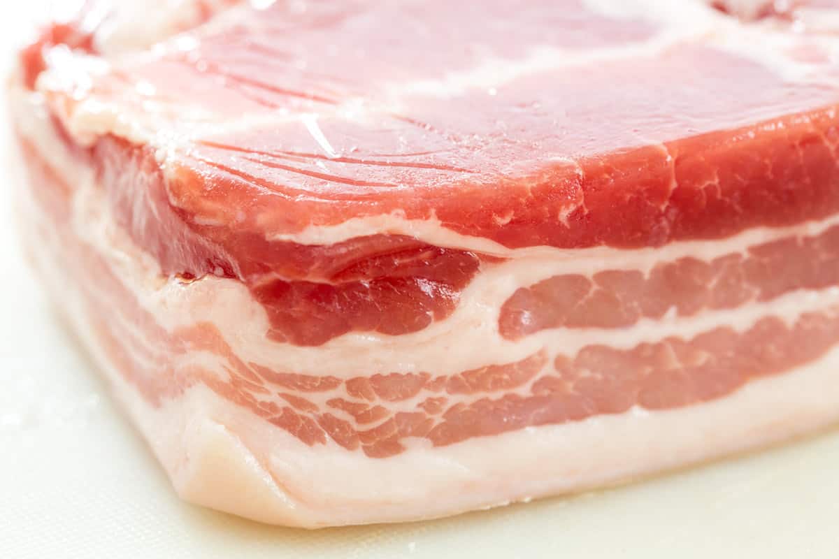 Slab bacon.