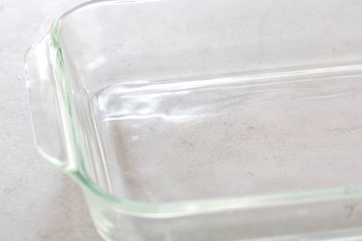 Glass casserole dish