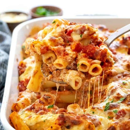 Baked Ziti with Meat Sauce - Jessica Gavin