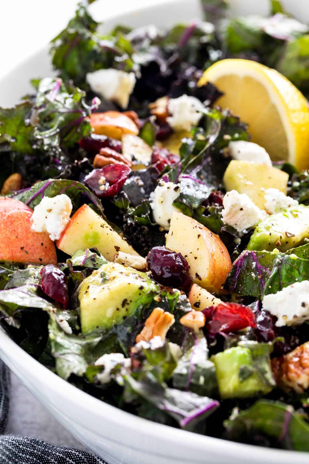 Kale Salad with Apple Cider Vinaigrette Jessica Gavin