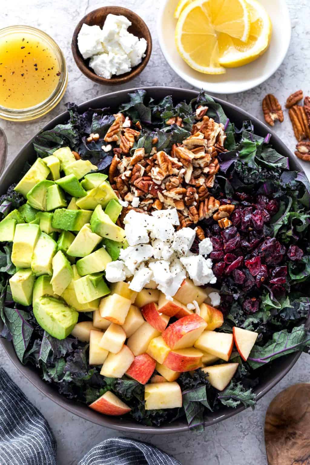 Kale Salad with Apple Cider Vinaigrette Jessica Gavin