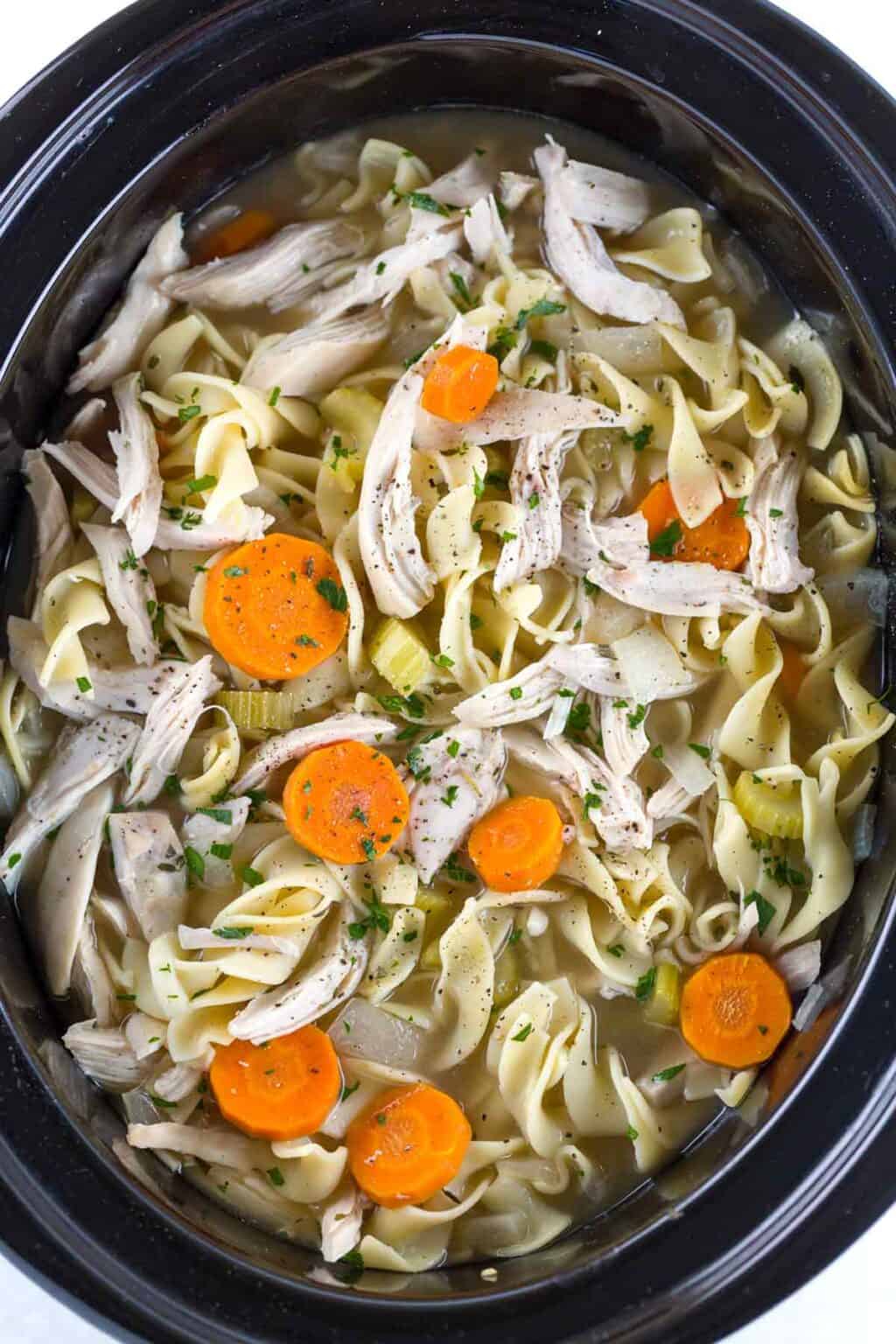Easy CrockPot Chicken Noodle Soup Jessica Gavin