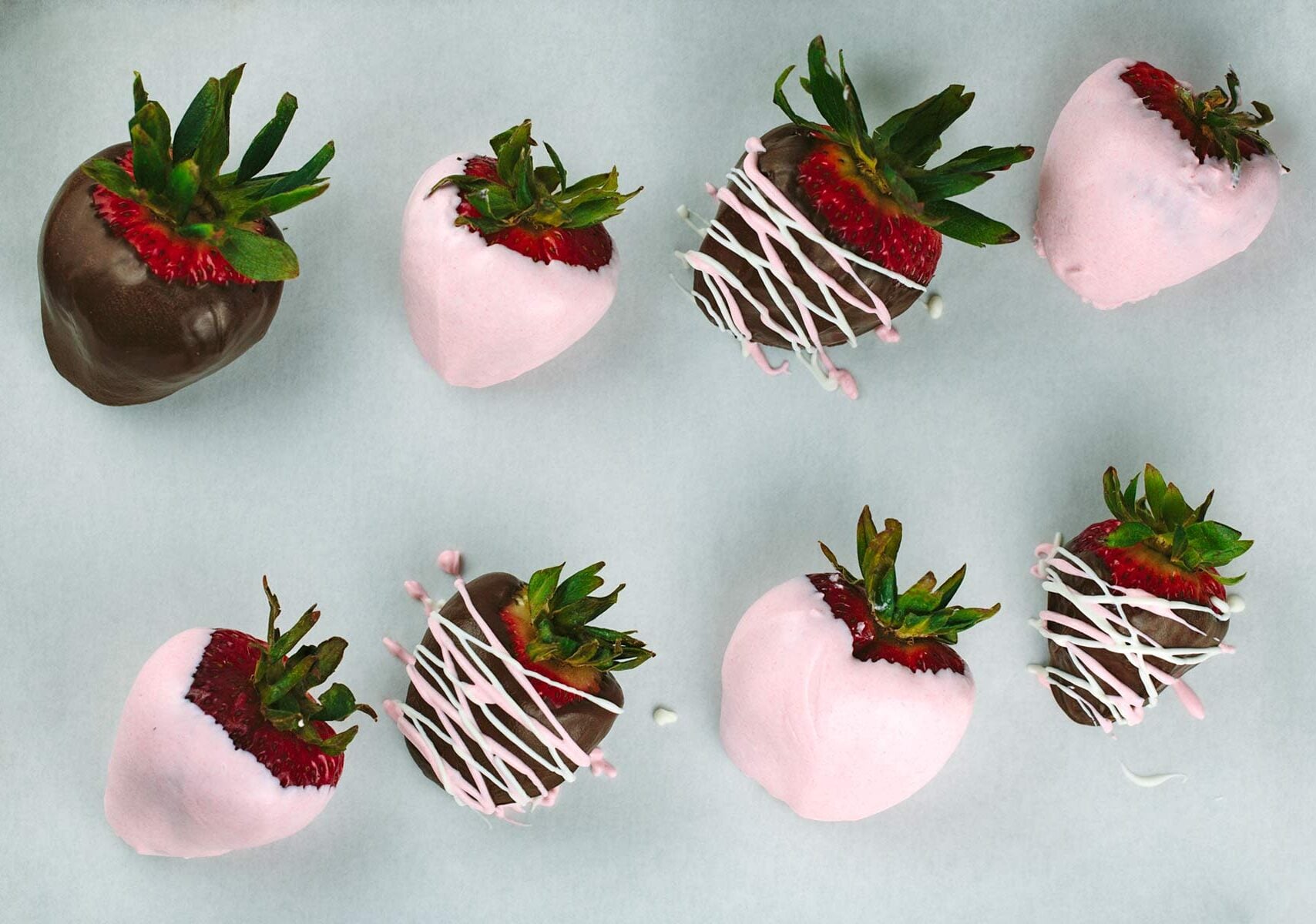 Beautiful chocolate covered strawberries.