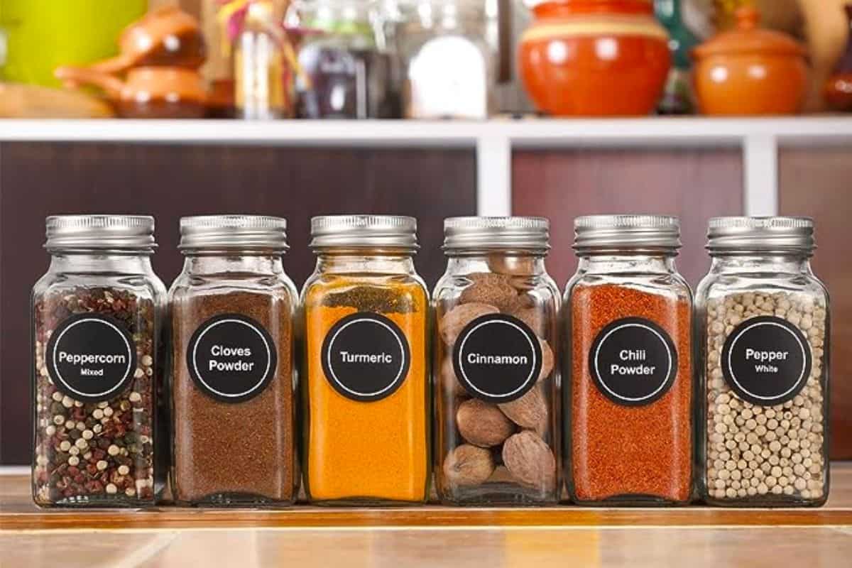 AOZITA Glass Jar Spice Set